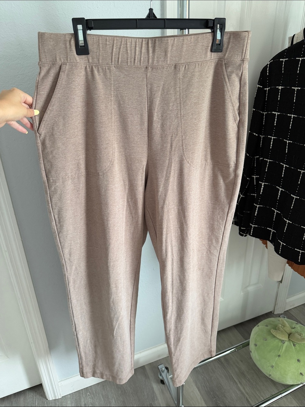croft & barrow Taupe Straight-Leg Pull-On Pants